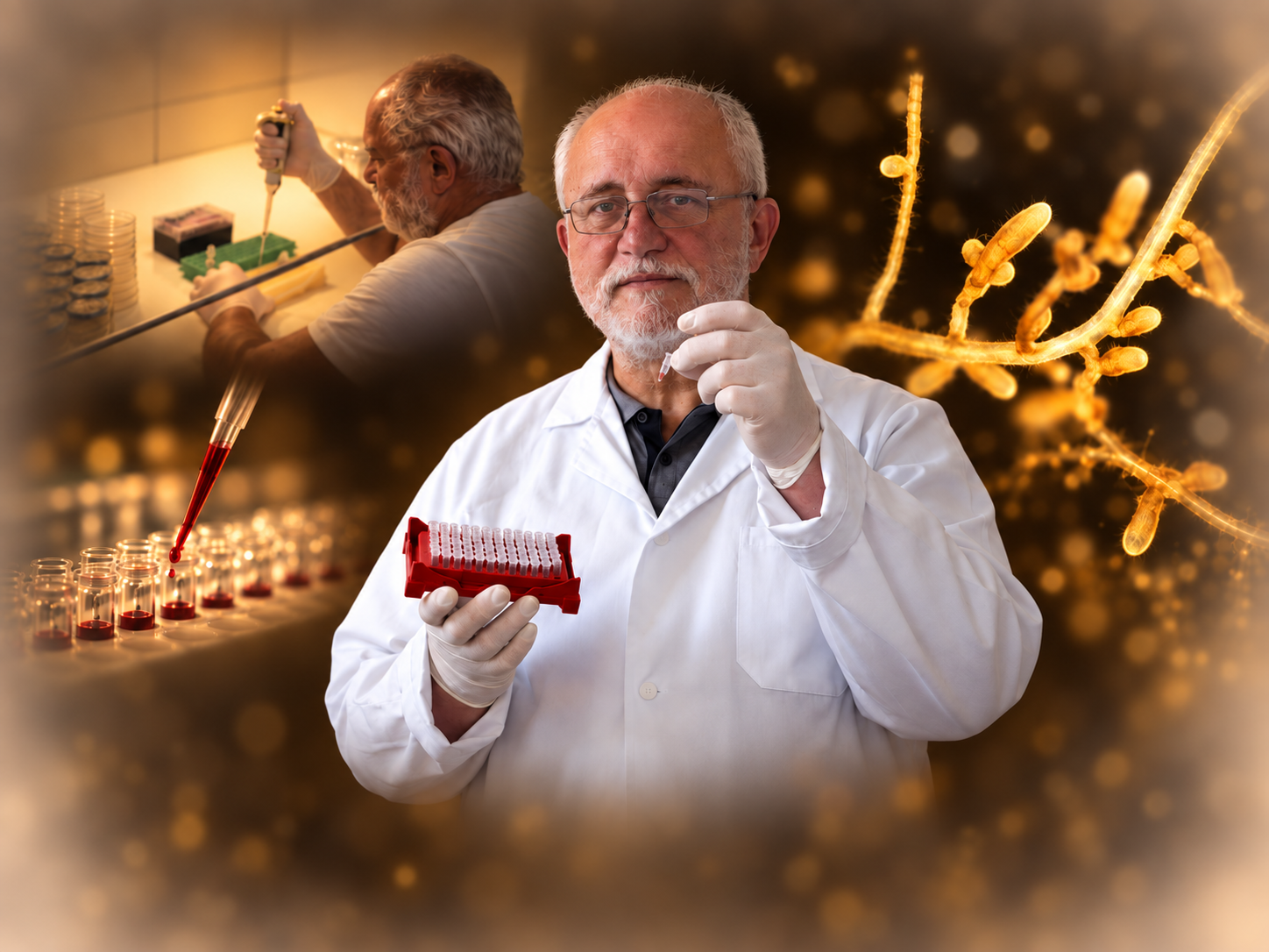 Prof. RNDr. Milan Gryndler CSc., genetické testování v Laboratoři Českého lanýže.